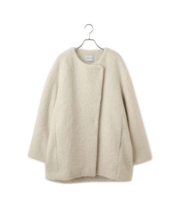 専用です！即完売！！早い者勝ち✨アダムエロペ　ステンカラーシャギーコート　モヘア 先行予約】モヘアロングシャギーハーフコート | [公式]ADAM ET ROPE