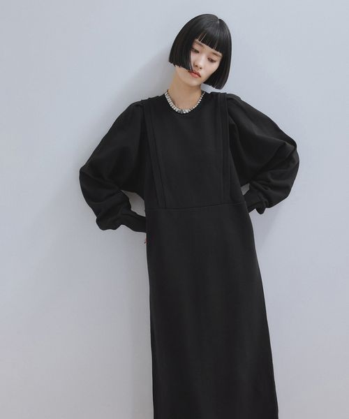 WEB限定】・【サステナブル】バルーンスリーブスウェットワンピース