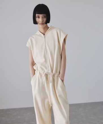 アダムエロペ　裏毛フーディロンパース　新品　アイボリー　木なり 裏毛フーディロンパース | [公式]ADAM ET ROPE'（アダムエロペ）通販