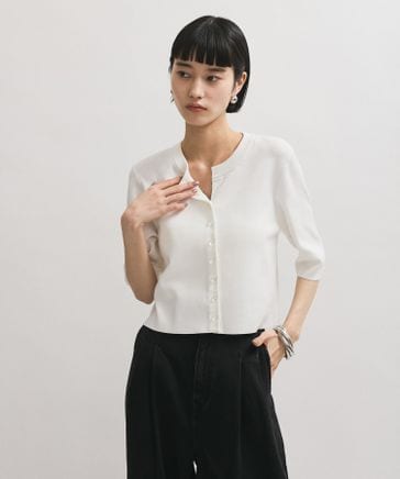 ADAMETROPE'FEMME クールタッチニットカーディガン ADAM ET ROPE'（アダムエロペ） カーディガン 「サステナブル」クール