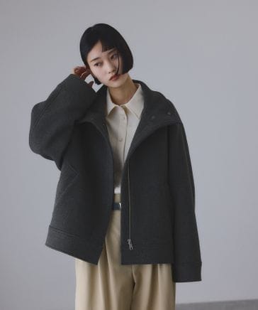 アダムエロペSuper120'sウールブルゾン アダム エ ロペ ADAM ET ROPE' Super120'sウールブルゾン （チャコール