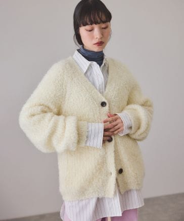 モヘヤウールニットカーディガンブルゾン | [公式]ADAM ET ROPE