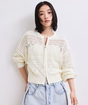 n*m様 新品　アダムエロペ　ニットブルゾン WEB限定】パターンニットブルゾン | [公式]ADAM ET ROPE
