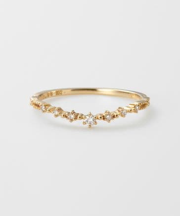 美品 agete K10リング 11号 透かし アイアンワーク レース 希少 agete