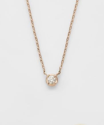 WEB限定》K10ダイヤモンドネックレス（0.03ct／ピンクゴールド