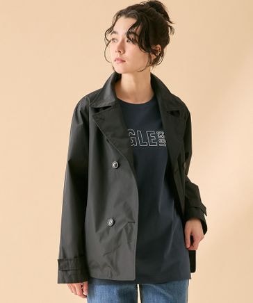 防風 透湿 防水 GORE-TEX ゴアテックス ショートトレンチコート / フード取り外し可 | [公式]AIGLE（エーグル）通販