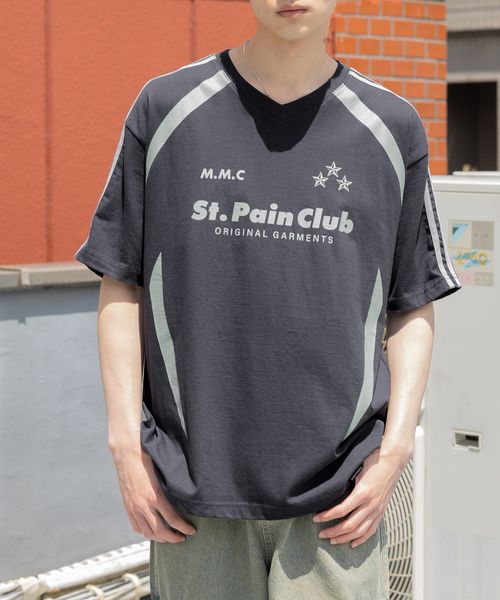 【UNISEX】SAINTPAIN/M. M.C ロゴラインT チャコールグレー L メンズインナー ALAND エーランド 121564 韓国通販 ドットエスティ 【UNISEX】SAINTPAIN/M. M.C ロゴラインT チャコールグレー L メンズインナー ALAND エーランド 121564 韓国通販 ドットエスティ