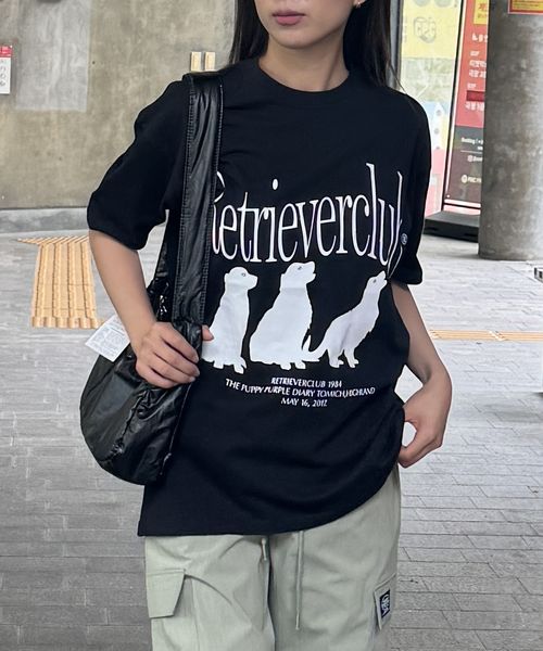 【UNISEX】Retriever Club/シルエットTシャツ シルバー L ユニインナー ALAND エーランド 134092 韓国通販 ドットエスティ 【UNISEX】Retriever Club/シルエットTシャツ シルバー L ユニインナー ALAND エーランド 134092 韓国通販 ドットエスティ
