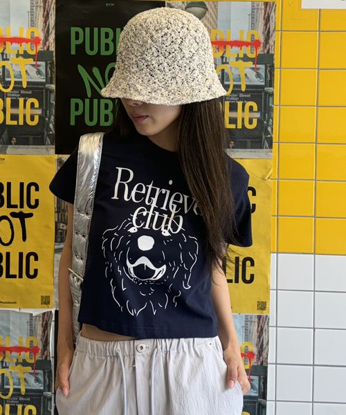 【UNISEX】Retriever Club/LAUGHINクロップT ネイビー S ユニインナー ALAND エーランド 134097 韓国通販 ドットエスティ 【UNISEX】Retriever Club/LAUGHINクロップT ネイビー S ユニインナー ALAND エーランド 134097 韓国通販 ドットエスティ