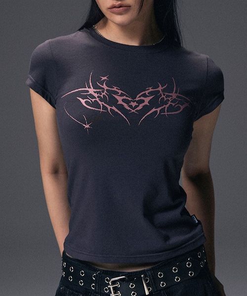 NOT4NERD/Wing Bone T チャコールグレー FREE ウィメンズインナー ALAND エーランド 140621 韓国通販 ドットエスティ NOT4NERD/Wing Bone T チャコールグレー FREE ウィメンズインナー ALAND エーランド 140621 韓国通販 ドットエスティ