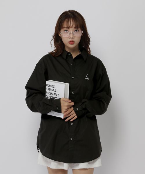 【UNISEX】ALAND/Aロゴワッペンロングスリーブシャツ シルバー S ALグッズ ALAND エーランド 145003 韓国通販 ドットエスティ 【UNISEX】ALAND/Aロゴワッペンロングスリーブシャツ シルバー S ALグッズ ALAND エーランド 145003 韓国通販 ドットエスティ