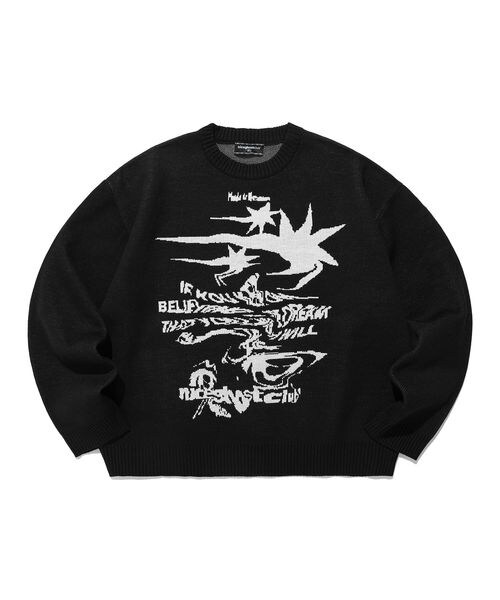 UNISEX】niceghostclub／トルネードロゴ ニット | [公式]エーランド 