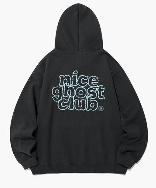 「NICE GHOST CLUB」 ジップアップパーカー L ブラウン レディース NICE GHOST CLUB（ナイスゴーストクラブ）の「A'GEM/9 × .kom