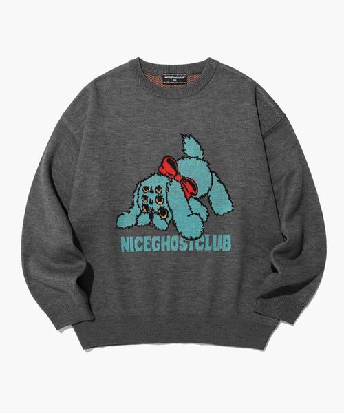 【UNISEX】niceghostclub／DOG KNIT S