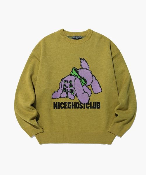 【UNISEX】niceghostclub／DOG KNIT S