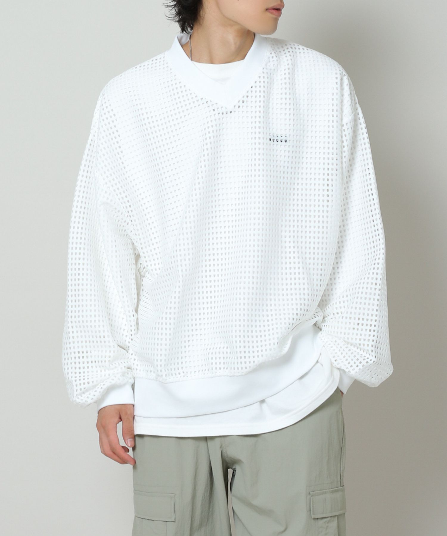 3.3 Field Trip／33 メッシュ VNECK 長袖プルオーバー | [公式