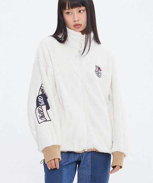 【UNISEX】ROMANTIC CROWN／CHILD FLAG FLEECE JACKET S