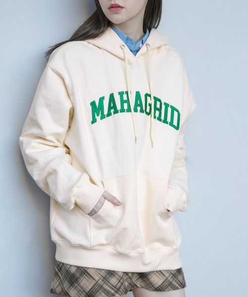 UNISEX】MAHAGRID／VARSITY LOGO フーディー(ウラケ) | [公式