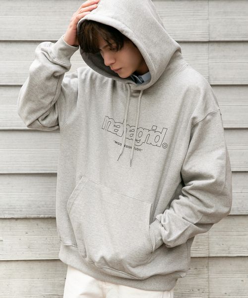 【UNISEX】MAHAGRID／THIRD LOGO フーディー（ウラケ） M