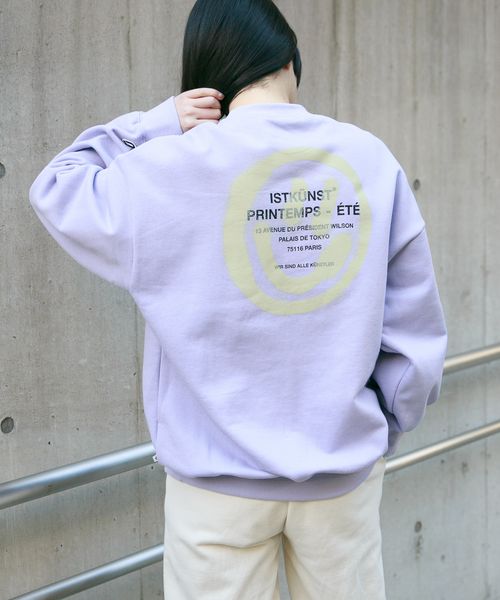 【UNISEX】ISTKUNST／LOGO＆SMILEY プルオーバー(ウラケ