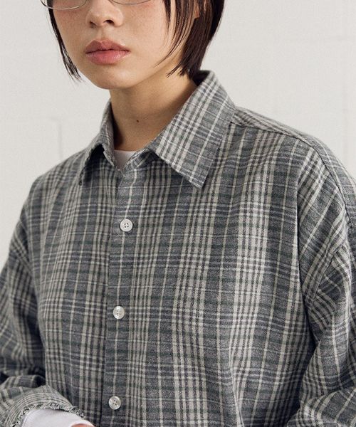 【UNISEX】F. ILLUMINATE/GEEK チェックシャツ グレー M メンズインナー ALAND エーランド 248737 韓国通販 ドットエスティ 【UNISEX】F. ILLUMINATE/GEEK チェックシャツ グレー M メンズインナー ALAND エーランド 248737 韓国通販 ドットエスティ