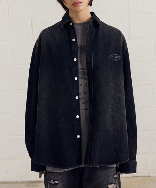 【UNISEX】F. ILLUMINATE/ストーンウォッシュドシャツ シルバー L メンズインナー ALAND エーランド 248781 韓国通販 ドットエスティ 【UNISEX】F. ILLUMINATE/ストーンウォッシュドシャツ シルバー L メンズインナー ALAND エーランド 248781 韓国通販 ドットエスティ