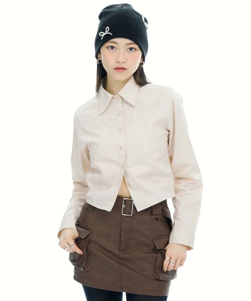 3.3 Field Trip/ウエスタンヨークシャツ ベージュ FREE ウィメンズインナー ALAND エーランド 260056 韓国通販 ドットエスティ 3.3 Field Trip/ウエスタンヨークシャツ ベージュ FREE ウィメンズインナー ALAND エーランド 260056 韓国通販 ドットエスティ
