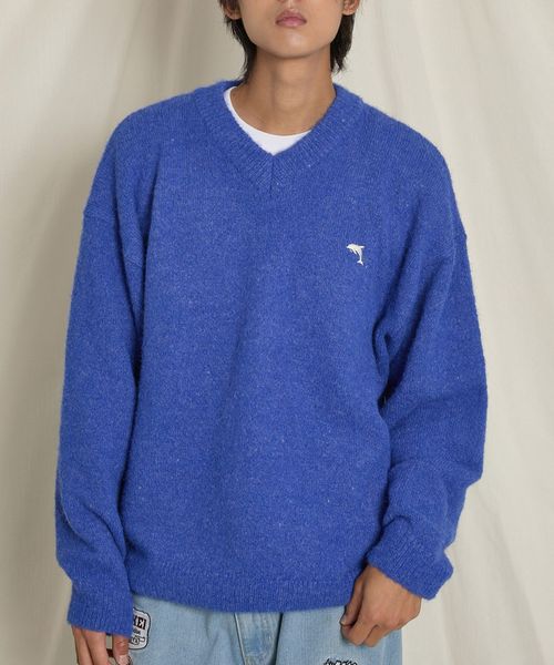 【UNISEX】Wai Kei/イルカVネックニット ライトブルー L ユニインナー ALAND エーランド 289313 韓国通販 ドットエスティ 【UNISEX】Wai Kei/イルカVネックニット ライトブルー L ユニインナー ALAND エーランド 289313 韓国通販 ドットエスティ