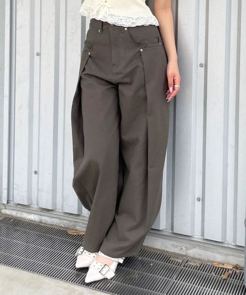 3.3 Field Trip/タックバルーンパンツ チャコールグレー M ウィメンズボトムス ALAND エーランド 291850 韓国通販 ドットエスティ 3.3 Field Trip/タックバルーンパンツ チャコールグレー M ウィメンズボトムス ALAND エーランド 291850 韓国通販 ドットエスティ