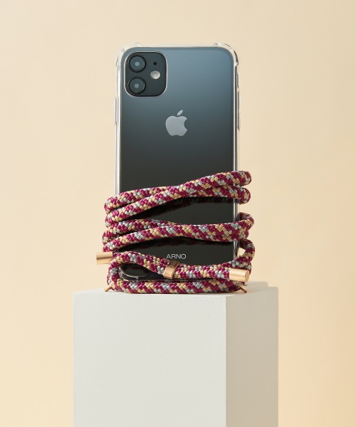 Arno ストラップ付iphoneケース Burgundy Mix Iphone7 8 Se2対応 公式 エーランド Aland 通販