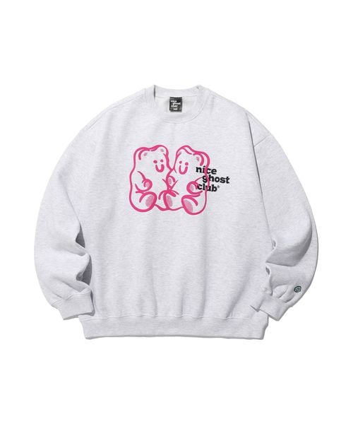 先行予約【UNISEX】niceghostclub／グミベアロゴプルオーバー(裏起毛