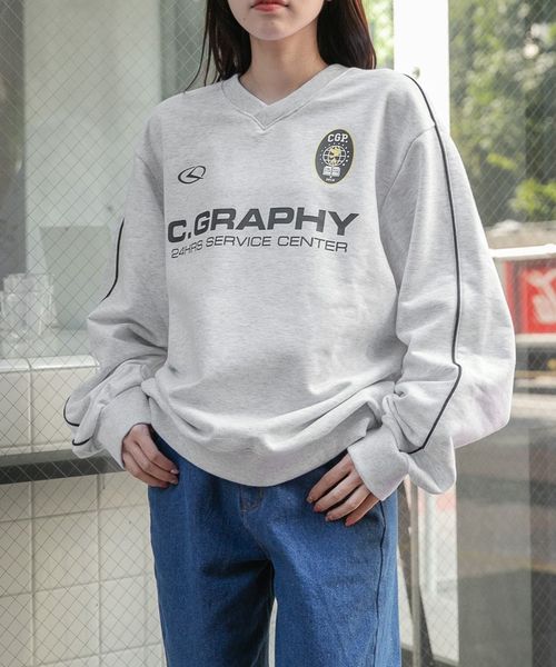 一部予約【UNISEX】Code：graphy／24H V-neck プルオーバー（ウラケ