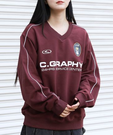 再入荷【UNISEX】Code：graphy／24H V-neck プルオーバー（ウラケ