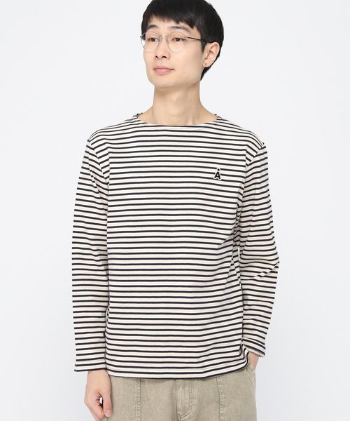 【UNISEX】ALAND/Aロゴボーダーロングスリーブ ネイビー L ALグッズ ALAND エーランド 324874 韓国通販 ドットエスティ 【UNISEX】ALAND/Aロゴボーダーロングスリーブ ネイビー L ALグッズ ALAND エーランド 324874 韓国通販 ドットエスティ