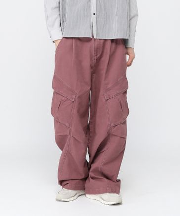 新品 タグ付き】ニコアンド リネン混トロットカーゴパンツピンクL