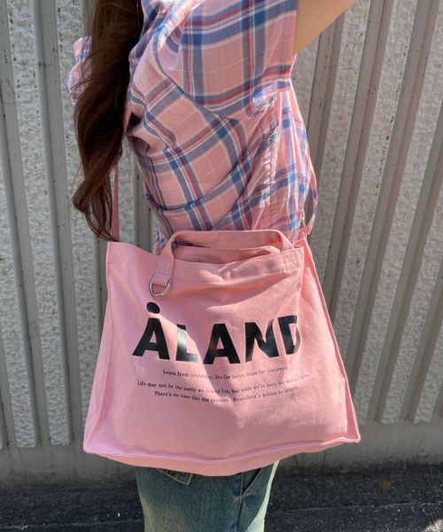 新色追加【UNISEX】ALAND/横長Dリングトート ピンク ALグッズ ALAND エーランド 327199 韓国通販 ドットエスティ 新色追加【UNISEX】ALAND/横長Dリングトート ピンク ALグッズ ALAND エーランド 327199 韓国通販 ドットエスティ