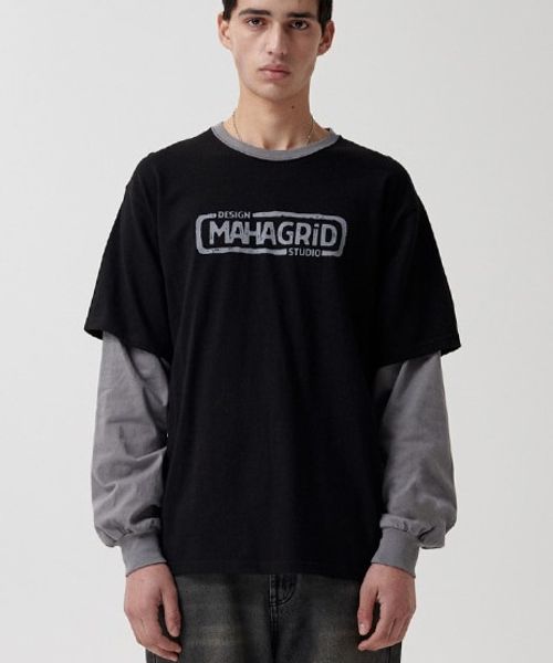 ★K-POPアイドル着用【UNISEX】MAHAGRID/ロゴレイヤードロンT シルバー L ユニインナー ALAND エーランド 327934 韓国通販 ドットエスティ ★K-POPアイドル着用【UNISEX】MAHAGRID/ロゴレイヤードロンT シルバー L ユニインナー ALAND エーランド 327934 韓国通販 ドットエスティ