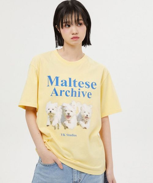 ★K-POPアイドル着用【UNISEX】Wai Kei/Maltese T イエロー M ユニインナー ALAND エーランド 344555 韓国通販 ドットエスティ ★K-POPアイドル着用【UNISEX】Wai Kei/Maltese T イエロー M ユニインナー ALAND エーランド 344555 韓国通販 ドットエスティ