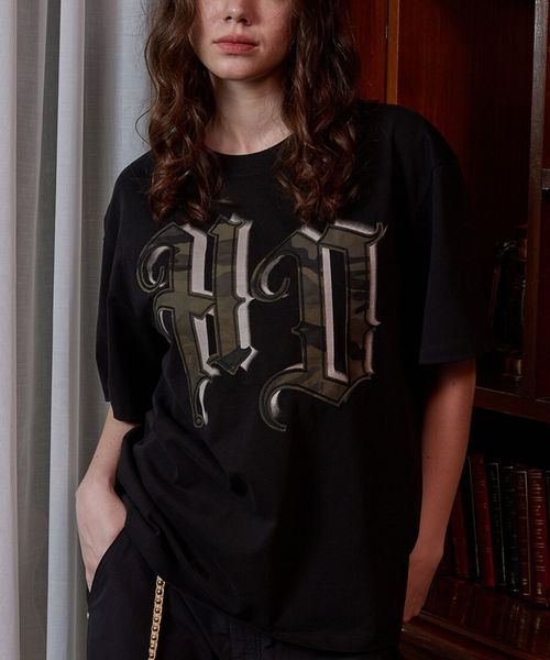 【UNISEX】HOODHOOD/Applique T シルバー M ユニインナー ALAND エーランド 450650 韓国通販 ドットエスティ 【UNISEX】HOODHOOD/Applique T シルバー M ユニインナー ALAND エーランド 450650 韓国通販 ドットエスティ