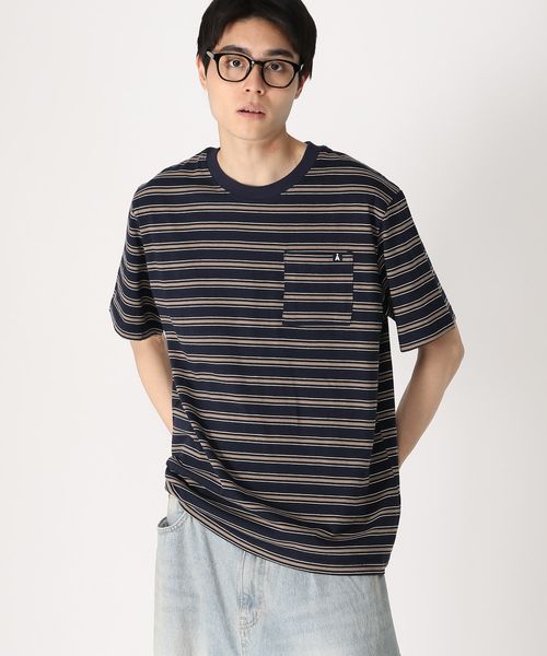 【UNISEX】ALAND/AロゴボーダーT ネイビー L ALグッズ ALAND エーランド 452239 韓国通販 ドットエスティ 【UNISEX】ALAND/AロゴボーダーT ネイビー L ALグッズ ALAND エーランド 452239 韓国通販 ドットエスティ