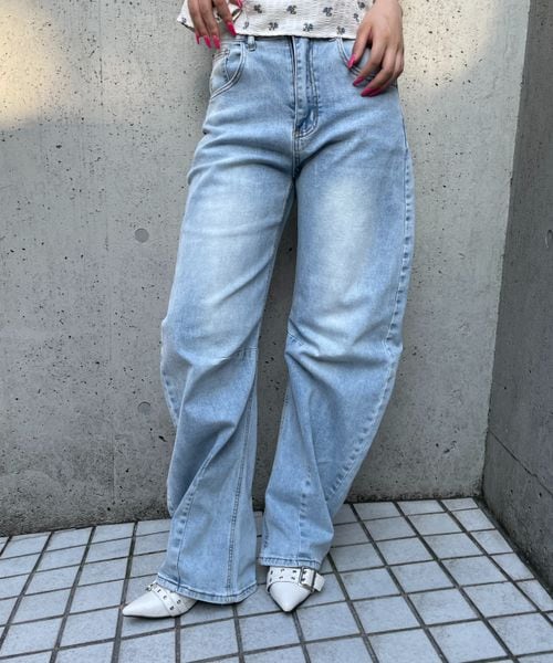 【再入荷】3.3 Field Trip/バレルデニムパンツ ライトブルー S ウィメンズボトムス ALAND エーランド 497197 韓国通販 ドットエスティ 【再入荷】3.3 Field Trip/バレルデニムパンツ ライトブルー S ウィメンズボトムス ALAND エーランド 497197 韓国通販 ドットエスティ