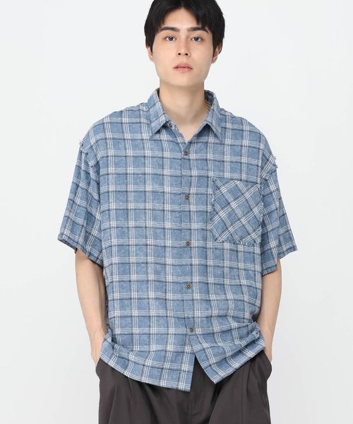 3.3 Field Trip/チェックアートシャツ ライトブルー M メンズインナー ALAND エーランド 570354 韓国通販 ドットエスティ 3.3 Field Trip/チェックアートシャツ ライトブルー M メンズインナー ALAND エーランド 570354 韓国通販 ドットエスティ