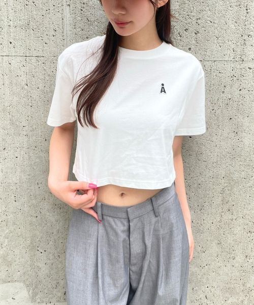 ALAND/Aロゴクロップド半袖T ライトグレー S ALグッズ ALAND エーランド 571555 韓国通販 ドットエスティ ALAND/Aロゴクロップド半袖T ライトグレー S ALグッズ ALAND エーランド 571555 韓国通販 ドットエスティ