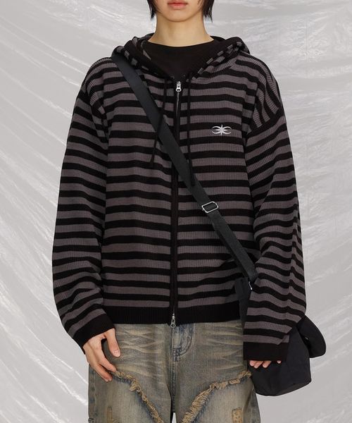 【UNISEX】SAINTPAIN/ボーダーニットZIPUP シルバー M メンズインナー ALAND エーランド 572848 韓国通販 ドットエスティ 【UNISEX】SAINTPAIN/ボーダーニットZIPUP シルバー M メンズインナー ALAND エーランド 572848 韓国通販 ドットエスティ
