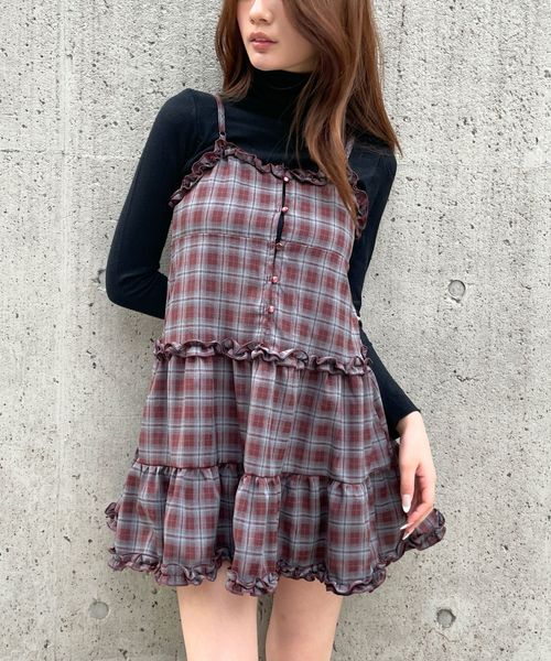 【新色追加】3.3 Field Trip/2wayフリルチェックキャミワンピース ライトベージュ FREE ウィメンズワンピ ALAND エーランド 575641 韓国通販 ドットエスティ 【新色追加】3.3 Field Trip/2wayフリルチェックキャミワンピース ライトベージュ FREE ウィメンズワンピ ALAND エーランド 575641 韓国通販 ドットエスティ