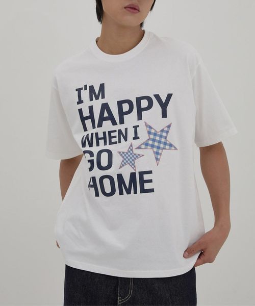 ★K-POPアイドル着用【UNISEX】Wai Kei/IM HAPPY Tシャツ ライトグレー L ユニインナー ALAND エーランド 577222 韓国通販 ドットエスティ ★K-POPアイドル着用【UNISEX】Wai Kei/IM HAPPY Tシャツ ライトグレー L ユニインナー ALAND エーランド 577222 韓国通販 ドットエスティ