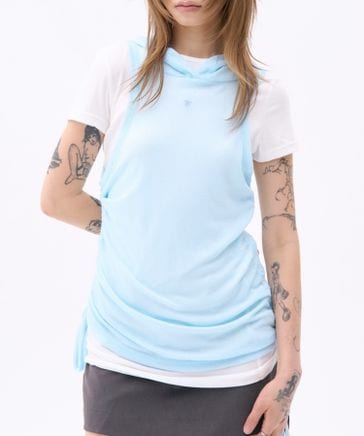 tシャツ PLACE STUDIO／シースルーフードレイヤードT レディース 先行予約】PLACE STUDIO／シースルーフードレイヤードT | [公式