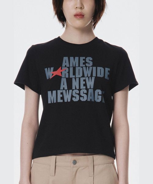 【UNISEX】AMES WORLDWIDE /BOLD TYPO T シルバー S ユニインナー ALAND エーランド 582274 韓国通販 ドットエスティ 【UNISEX】AMES WORLDWIDE /BOLD TYPO T シルバー S ユニインナー ALAND エーランド 582274 韓国通販 ドットエスティ