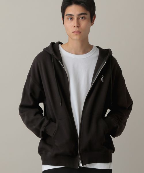 一部サイズ予約【UNISEX】ALAND／ワッペンジップパーカー シルバー M ALグッズ ALAND エーランド 591136 韓国通販 ドットエスティ