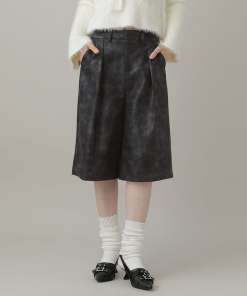 3.3 Field Trip/フェイクレザーハーフパンツ シルバー M ウィメンズボトムス ALAND エーランド 591470 韓国通販 ドットエスティ 3.3 Field Trip/フェイクレザーハーフパンツ シルバー M ウィメンズボトムス ALAND エーランド 591470 韓国通販 ドットエスティ